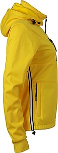 Womens softshell jacket JAMES & NICHOLSON, sun yellow/navy/white, L