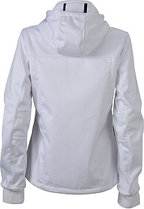 Womens softshell jacket JAMES & NICHOLSON, white/white/navy, L