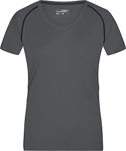 Womens sports T-shirt James Nicholson, black/white, XS