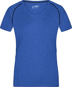 Womens sports T-shirt James Nicholson, blue melange/navy, M