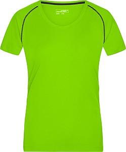 Womens sports T-shirt James Nicholson, green/black, XS