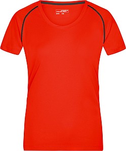 Womens sports T-shirt James Nicholson, orange/black, M