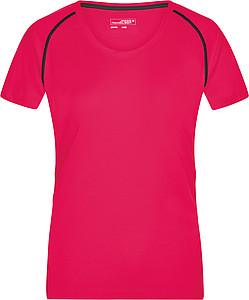 Womens sports T-shirt James Nicholson, white/silver, XS