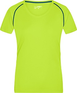 Womens sports T-shirt James Nicholson, yellow/light blue, XS