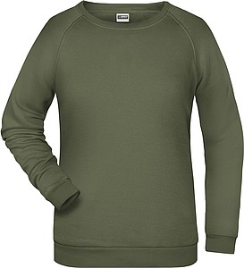 Womens sweatshirt James Nicholson, dark khaki green, L