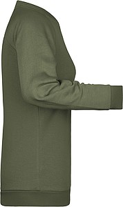 Womens sweatshirt James Nicholson, dark khaki green, XS