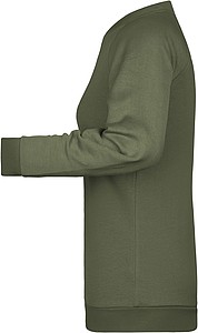 Womens sweatshirt James Nicholson, dark khaki green, XS