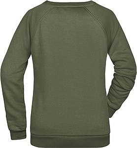 Womens sweatshirt James Nicholson, dark khaki green, XS