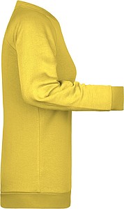 Womens sweatshirt James Nicholson, light yellow, M