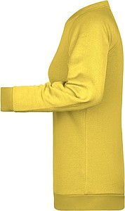 Womens sweatshirt James Nicholson, light yellow, M