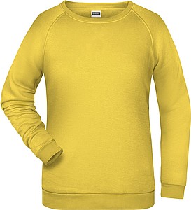 Womens sweatshirt James Nicholson, light yellow, XS