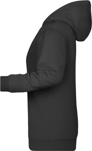 Womens sweatshirt with hoodie James Nicholson, black, 3XL