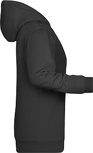Womens sweatshirt with hoodie James Nicholson, black, 3XL