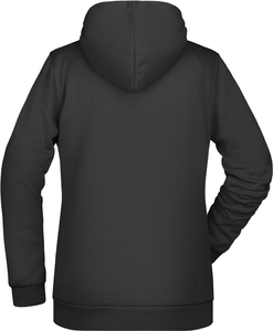 Womens sweatshirt with hoodie James Nicholson, black, 3XL