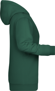 Womens sweatshirt with hoodie James Nicholson, dark green, 3XL