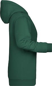 Womens sweatshirt with hoodie James Nicholson, dark green, 3XL