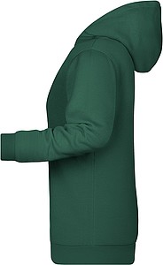 Womens sweatshirt with hoodie James Nicholson, dark green, S