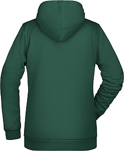 Womens sweatshirt with hoodie James Nicholson, dark green, S