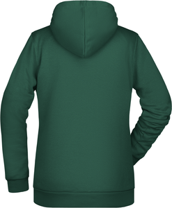 Womens sweatshirt with hoodie James Nicholson, dark green, XXL