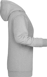 Womens sweatshirt with hoodie James Nicholson, dark grey melange, 3XL