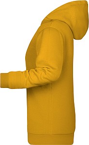 Womens sweatshirt with hoodie James Nicholson, dark yellow, 3XL