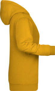 Womens sweatshirt with hoodie James Nicholson, dark yellow, XL