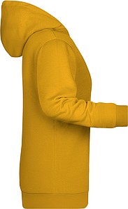 Womens sweatshirt with hoodie James Nicholson, dark yellow, XXL