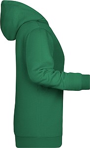 Womens sweatshirt with hoodie James Nicholson, light green, XS