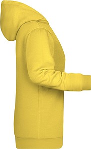 Womens sweatshirt with hoodie James Nicholson, light yellow, M