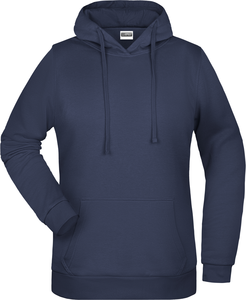 Womens sweatshirt with hoodie James Nicholson, navy, 3XL