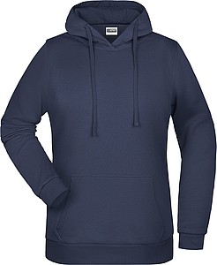 Womens sweatshirt with hoodie James Nicholson, navy, XXL