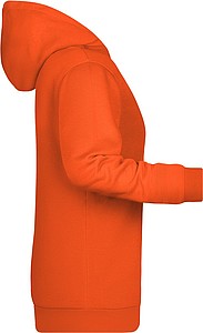 Womens sweatshirt with hoodie James Nicholson, orange, XXL