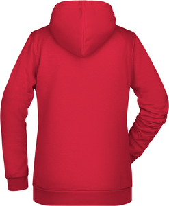 Womens sweatshirt with hoodie James Nicholson, red, 3XL