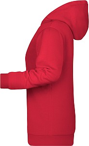 Womens sweatshirt with hoodie James Nicholson, red, XXL