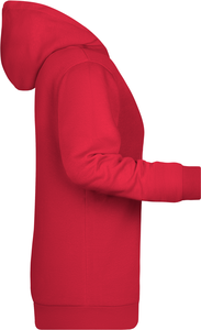 Womens sweatshirt with hoodie James Nicholson, red, XXL