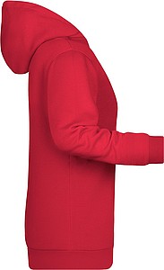 Womens sweatshirt with hoodie James Nicholson, red, XXL