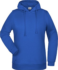 Womens sweatshirt with hoodie James Nicholson, royal blue, XS
