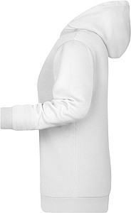 Womens sweatshirt with hoodie James Nicholson, white, 3XL