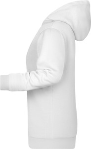 Womens sweatshirt with hoodie James Nicholson, white, XS