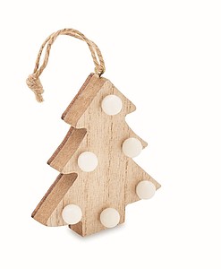 Wood decorated tree