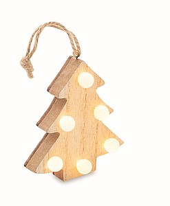 Wood decorated tree