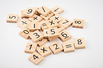 Wood educational counting game