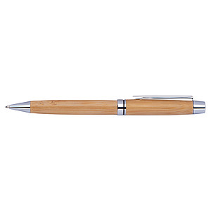 Wooden ballpen with metal applications