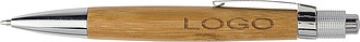 Wooden ballpen with metal clip.Brown