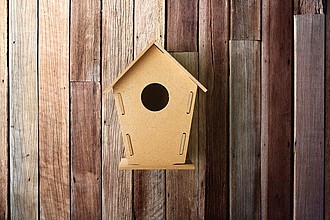 Wooden bird house