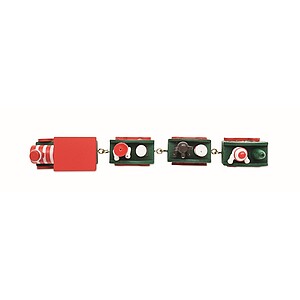 Wooden Christmas train, mix colour