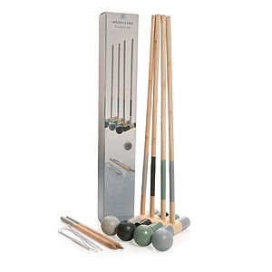 Wooden croquet set