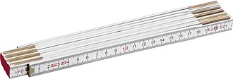 Wooden folding ruler, white