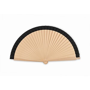 Wooden hand fan, black