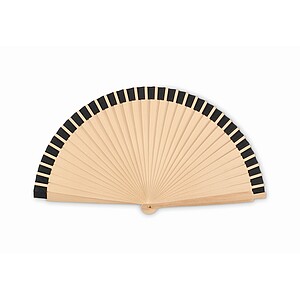 Wooden hand fan, black